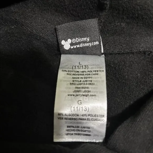 Disney Mickey Mouse Skeleton Juniors Size Large Oversized Cropped Hoodie Glows - Picture 8 of 11